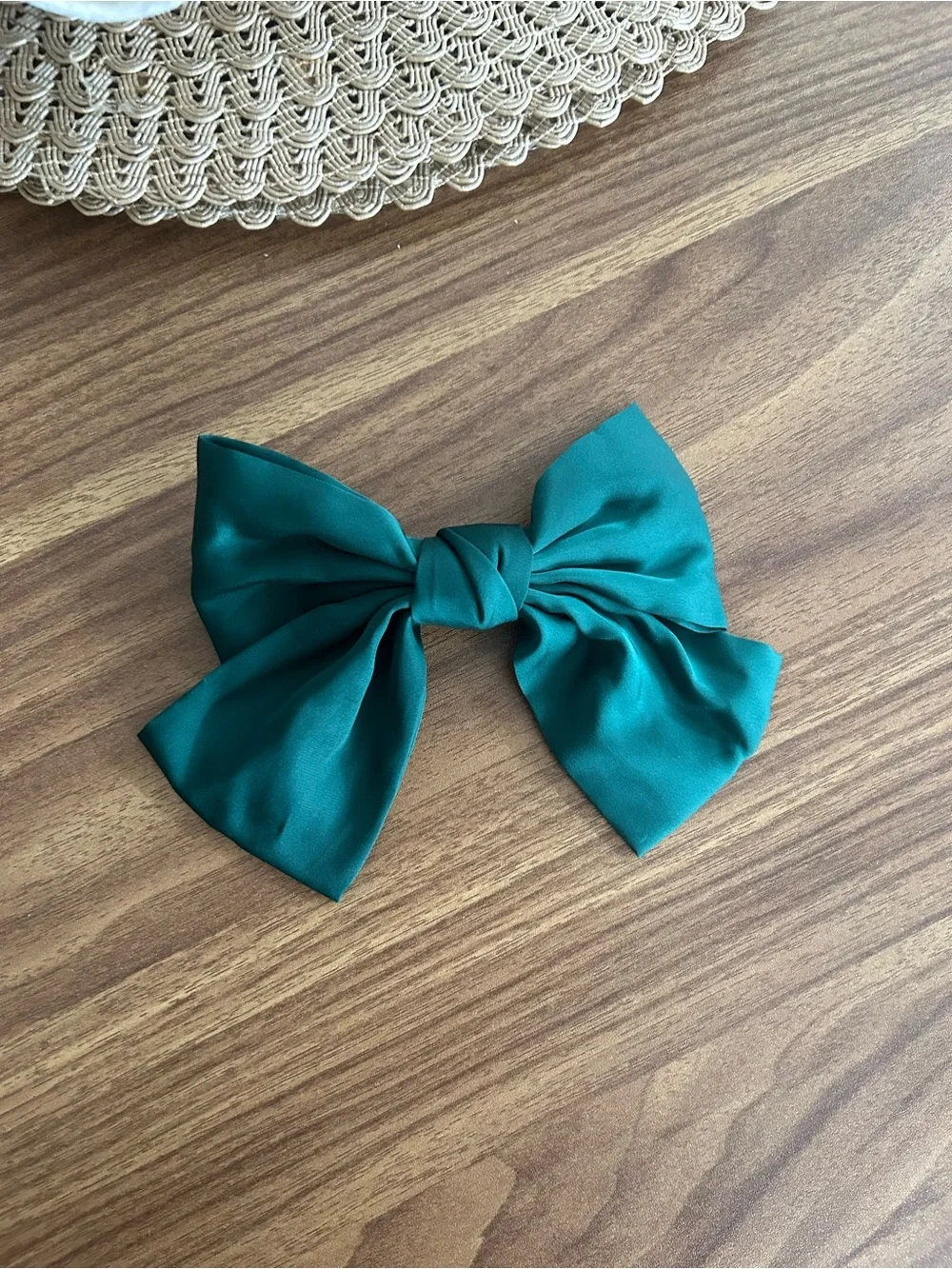 Silk-Look Bow & Scarf Scrunchie Set - Green, Ivory, Olive